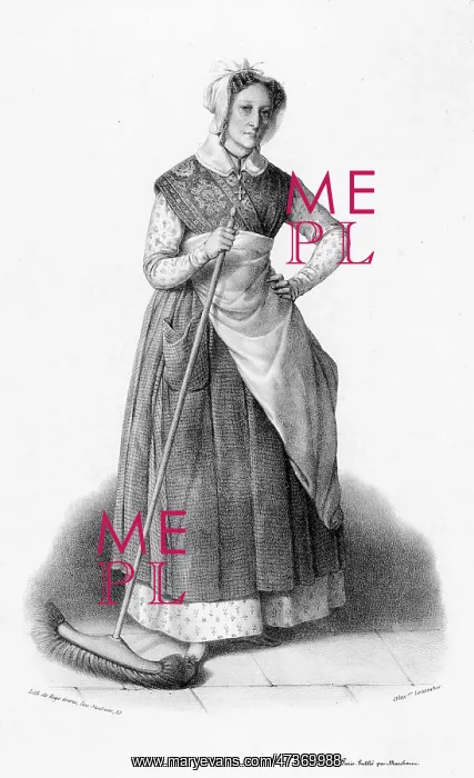 : HOUSEMAID WITH BROOM : HOUSEMAID WITH BROOM