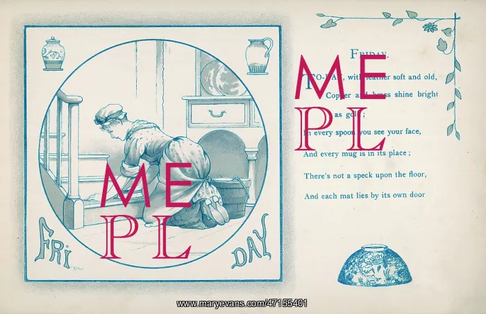 : Housemaid scrubbing 1886 : Housemaid scrubbing 1886