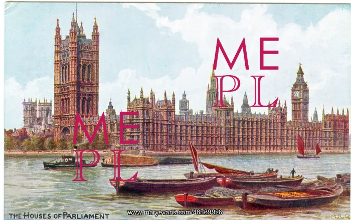 : The Houses of Parliament from across the River Thames : The Houses of Parliament from across the River Thames