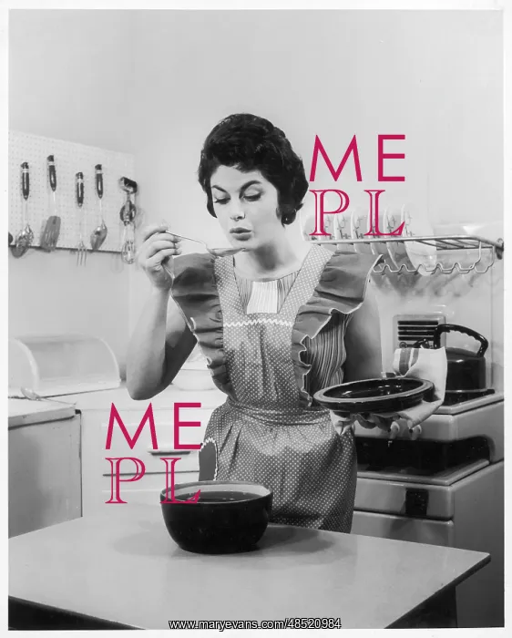 : Housewife in the kitchen, c.1960 : Housewife in the kitchen, c.1960