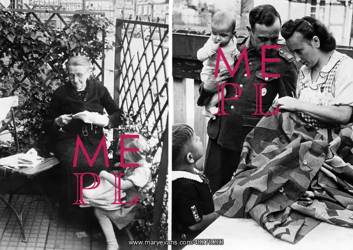 : Housewives work from home to help the armament industry, 40s : Housewives work from home to help the armament industry, 40s