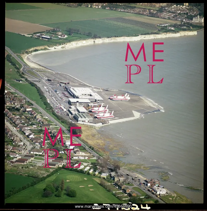 : The hovercraft port at Pegwell Bay, Ramsgate, 1979 : The hovercraft port at Pegwell Bay, Ramsgate, 1979