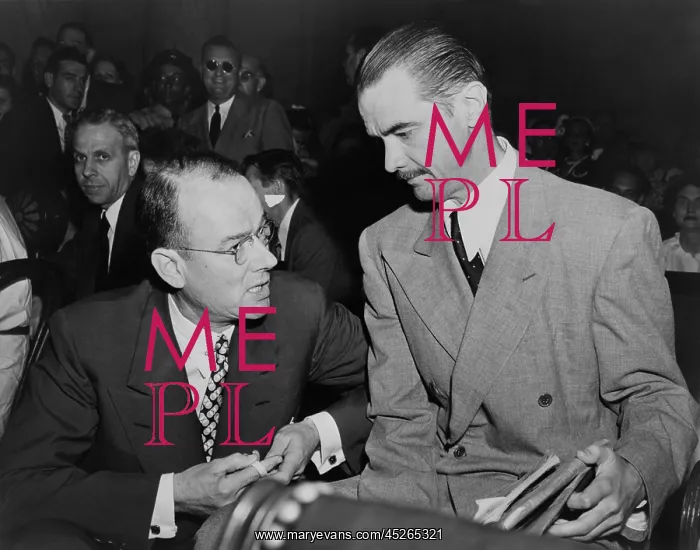 : Howard Hughes (right), before testifying to the : Howard Hughes (right), before testifying to the