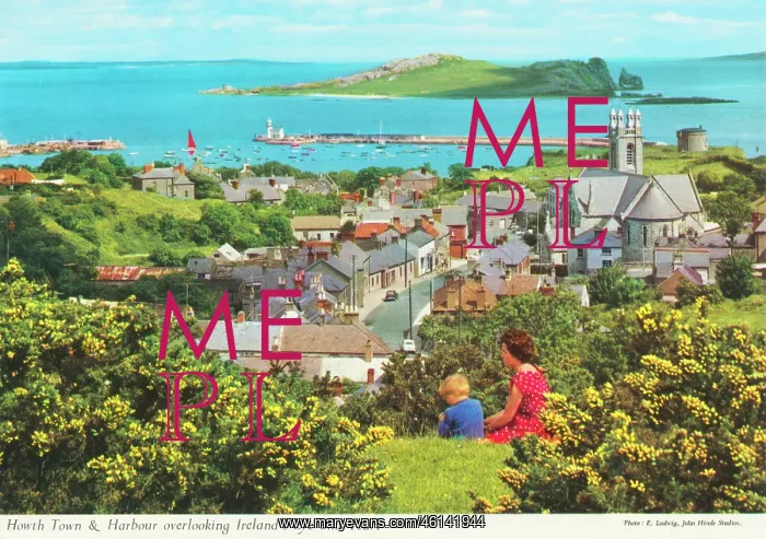 : Howth Town and Harbour with Ireland's Eye and Tear : Howth Town and Harbour with Ireland's Eye and Tear