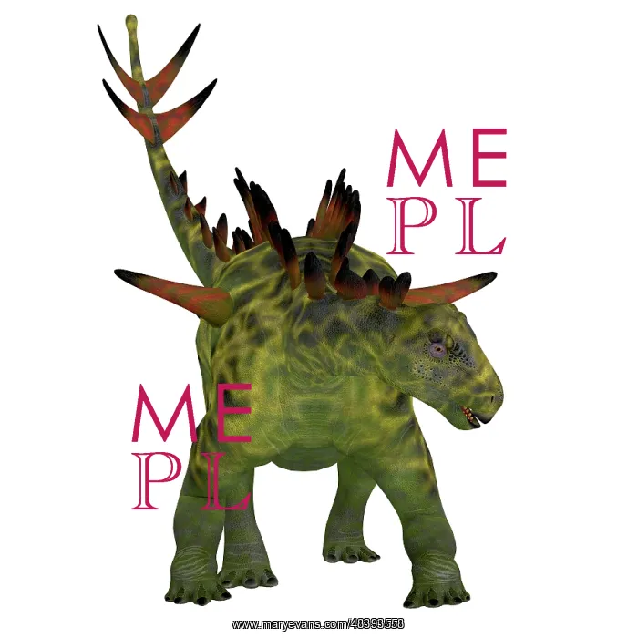 : Huayangosaurus dinosaur, front view : Huayangosaurus dinosaur, front view