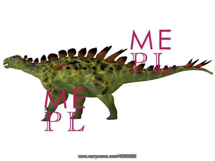 : Huayangosaurus dinosaur, side view : Huayangosaurus dinosaur, side view