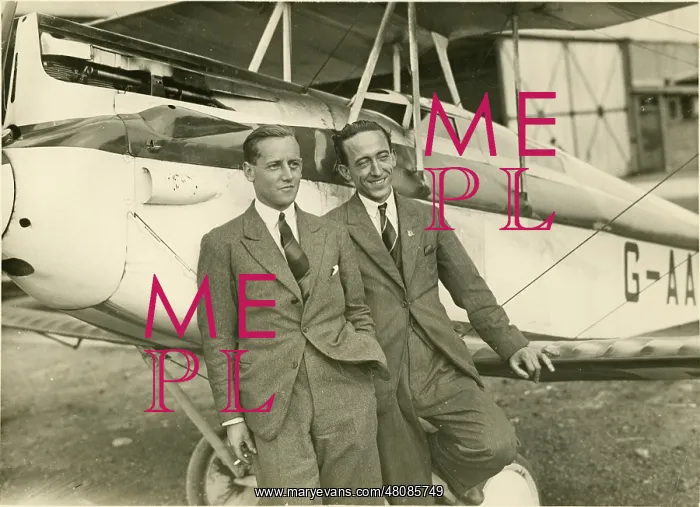 : Hubert Broad, left, and his mechanic, Sid Weedon : Hubert Broad, left, and his mechanic, Sid Weedon