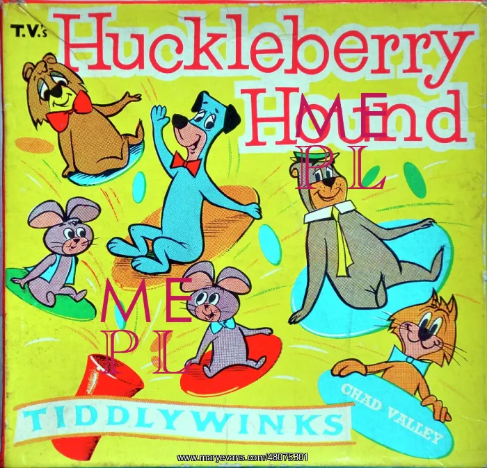 : Huckleberry Hound Tiddlywinks, Chad Valley : Huckleberry Hound Tiddlywinks, Chad Valley