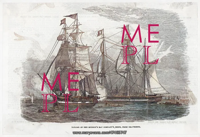: HUDSON SHIPS SAIL 1845 : HUDSON SHIPS SAIL 1845