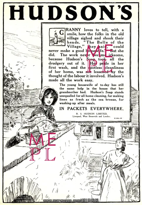 : Hudson's Soap Advertisement : Hudson's Soap Advertisement