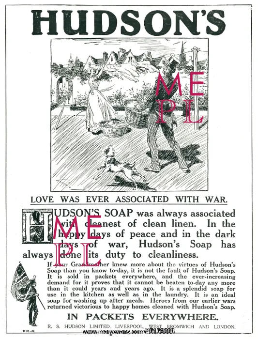 : Hudson's Soap Advertisement : Hudson's Soap Advertisement