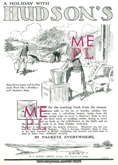 : Hudson's Soap Advertisement : Hudson's Soap Advertisement