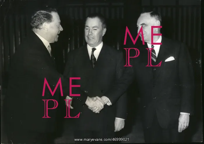 : Hugh Gaitskell, G L McDermott and Lucius Clay : Hugh Gaitskell, G L McDermott and Lucius Clay