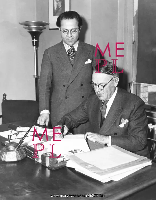 : Hugh Johnson with Monte Ferris Bourjaily, General : Hugh Johnson with Monte Ferris Bourjaily, General