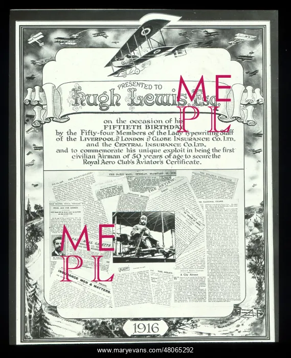 : Hugh Lewis Esq, commemoration poster : Hugh Lewis Esq, commemoration poster