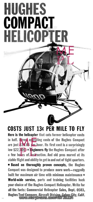 : Hughes Compact Helicopter 1961 : Hughes Compact Helicopter 1961