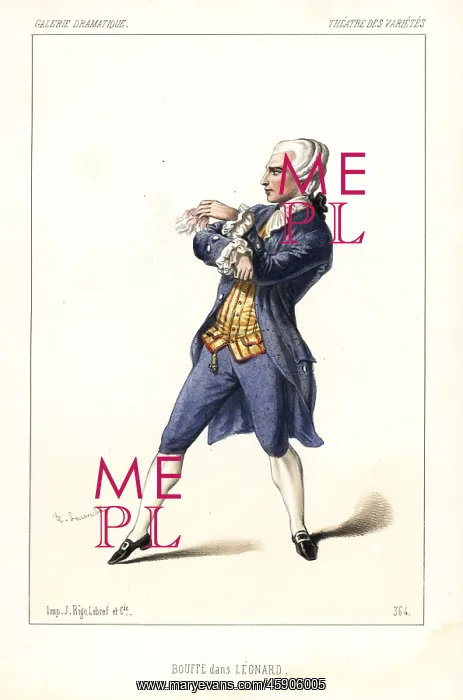 : Hugues Bouffe in Leonard le Perruquier, 1846 : Hugues Bouffe in Leonard le Perruquier, 1846