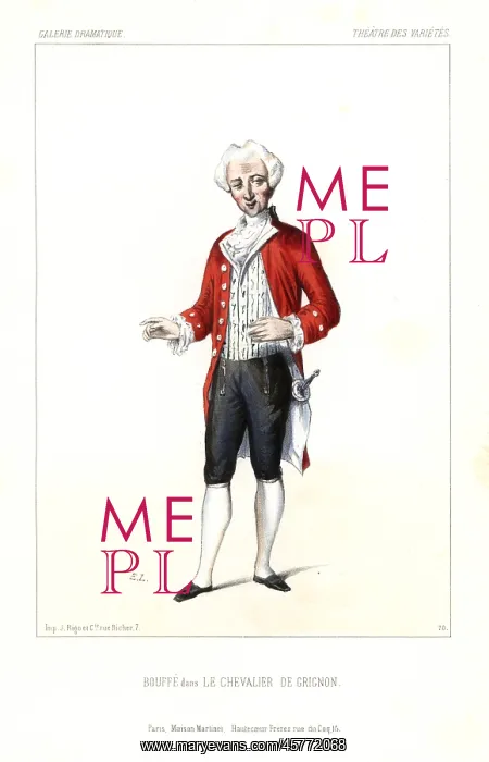 : Hugues Bouffe in the vaudeville Le Chevalier : Hugues Bouffe in the vaudeville Le Chevalier