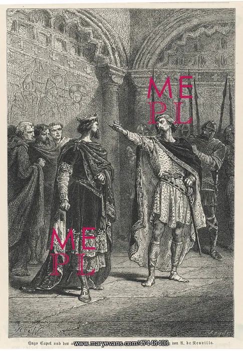 : HUGUES CAPET AND RIVAL : HUGUES CAPET AND RIVAL