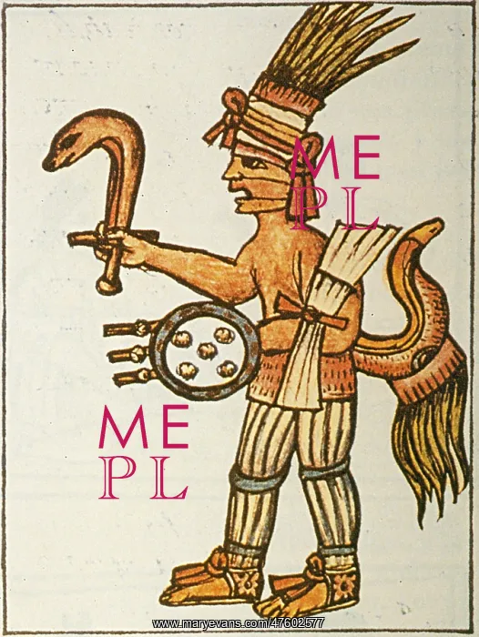 : Huitzilopochtli, Aztec God of War, Florentine Codex, 16th Ce : Huitzilopochtli, Aztec God of War, Florentine Codex, 16th Ce