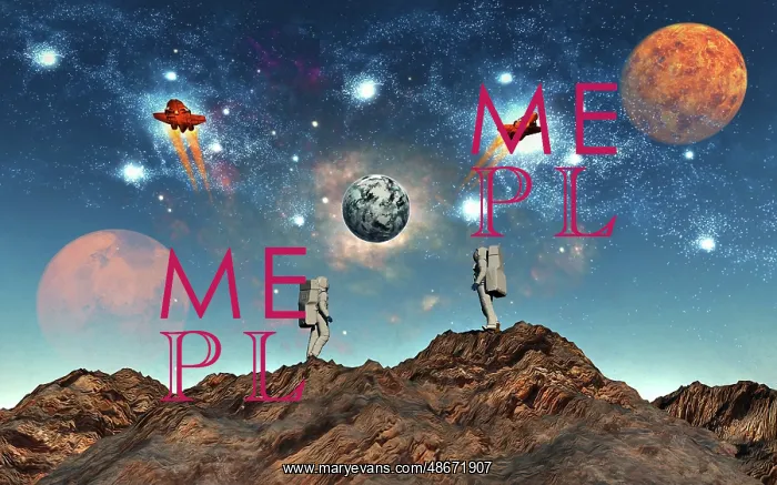 : Human astronauts looking at a system of exoplanets : Human astronauts looking at a system of exoplanets