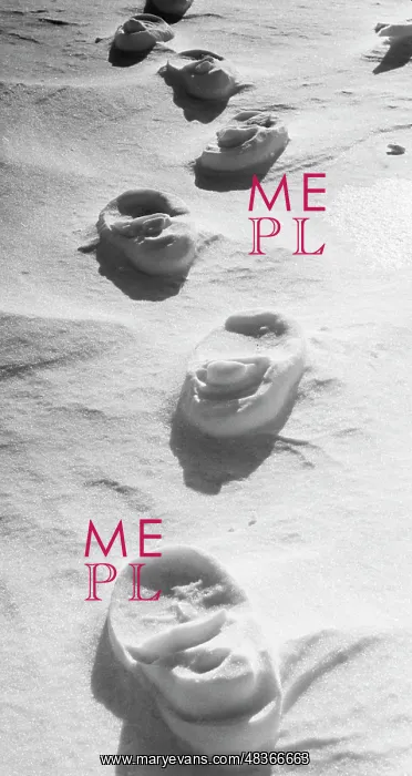 : Human footprints on snow : Human footprints on snow