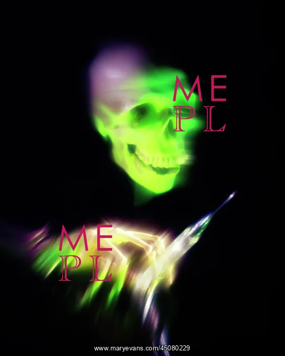 : Human Skull Skeleton Hand holding Hypodermic Needle : Human Skull Skeleton Hand holding Hypodermic Needle
