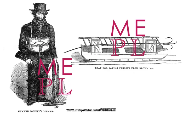 : Humane Society Iceman and boat for rescuing : Humane Society Iceman and boat for rescuing
