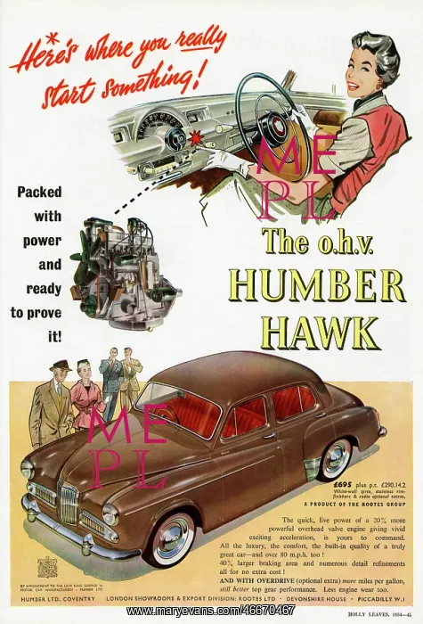 : Humber Hawk advertisement : Humber Hawk advertisement