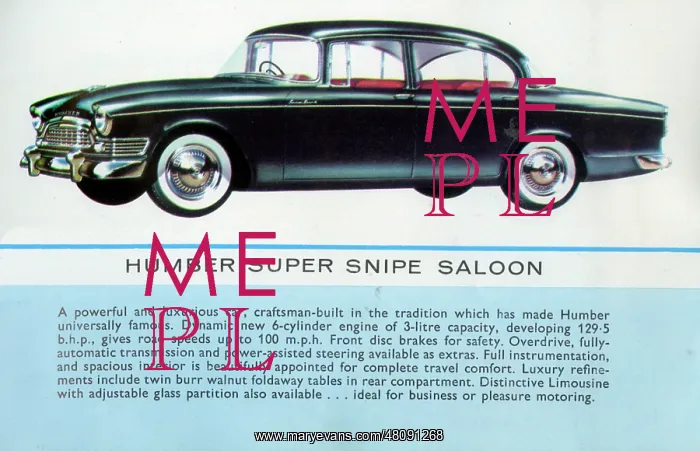 : The Humber Super Snipe Saloon : The Humber Super Snipe Saloon