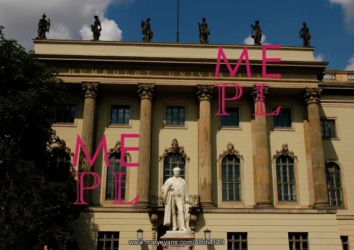 : Humboldt University and statue of the German physicist Herma : Humboldt University and statue of the German physicist Herma