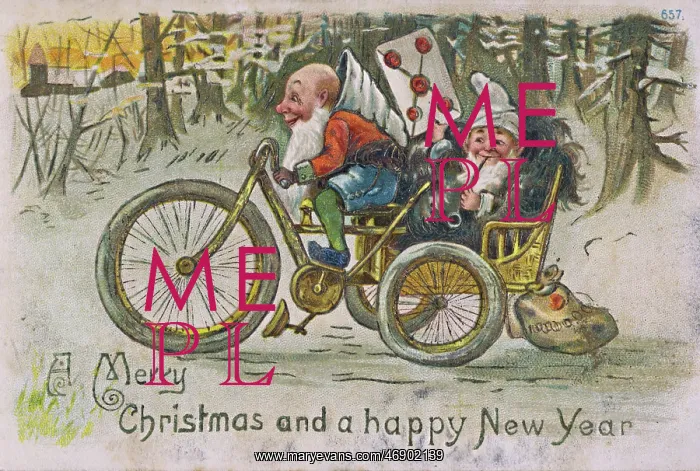 : Humorous Christmas and New Year postcard : Humorous Christmas and New Year postcard