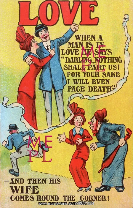 : Humorous postcard - LOVE : Humorous postcard - LOVE
