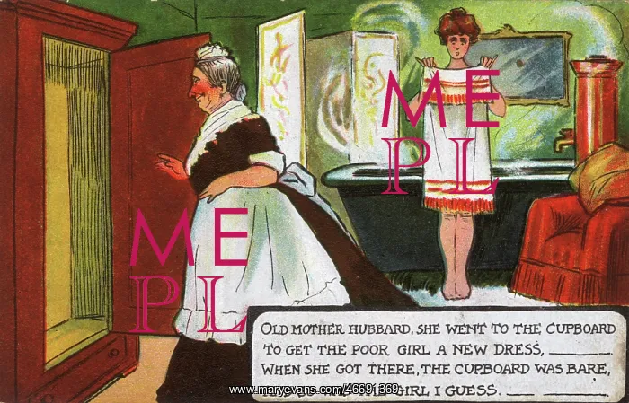 : Humorous postcard - Old Mother Hubbard : Humorous postcard - Old Mother Hubbard