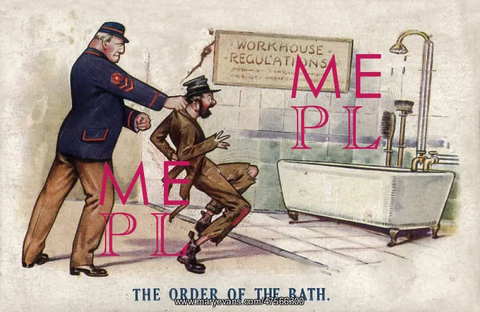 : Humorous postcard - Workhouse Tramp gets the Order of the B : Humorous postcard - Workhouse Tramp gets the Order of the B