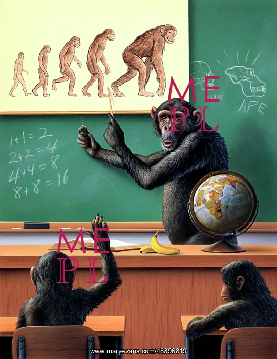 : A humorous view of the reverse evolution of man : A humorous view of the reverse evolution of man
