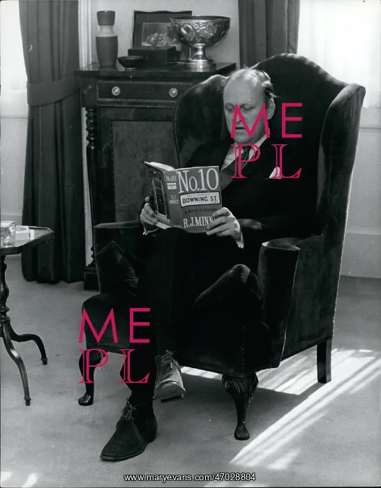 : Humphrey Berkeley MP in his London flat, reading a book : Humphrey Berkeley MP in his London flat, reading a book