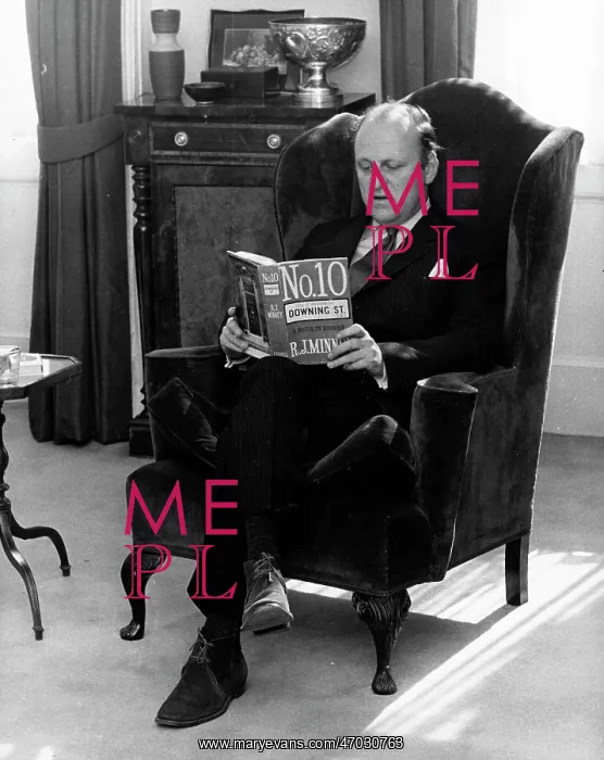 : Humphrey Berkeley MP in his London flat, reading a book : Humphrey Berkeley MP in his London flat, reading a book