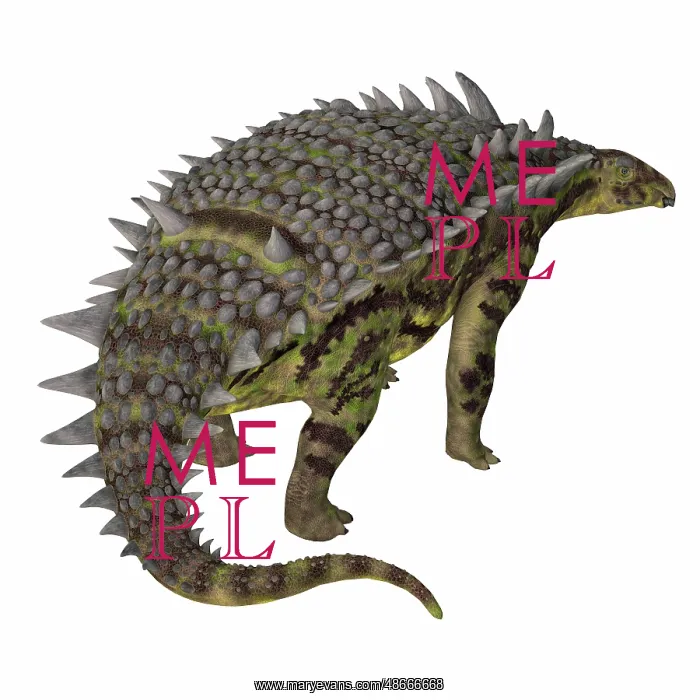 : Hungarosaurus dinosaur, rear view on white background : Hungarosaurus dinosaur, rear view on white background