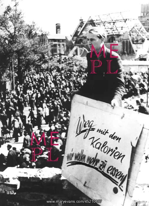 : Hunger demonstration in post-war Germany : Hunger demonstration in post-war Germany