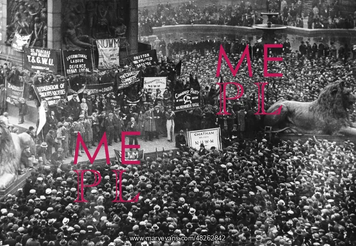 : Hunger demonstration at Trafalgar Square, 1934 : Hunger demonstration at Trafalgar Square, 1934