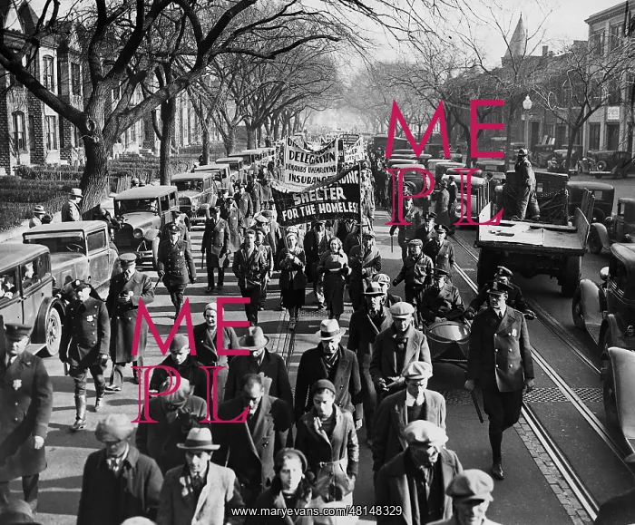 : Hunger march reaches Washington, 1931 : Hunger march reaches Washington, 1931
