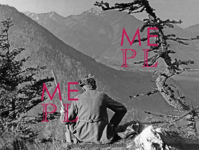 : Hunters in the Alps, 1930s : Hunters in the Alps, 1930s