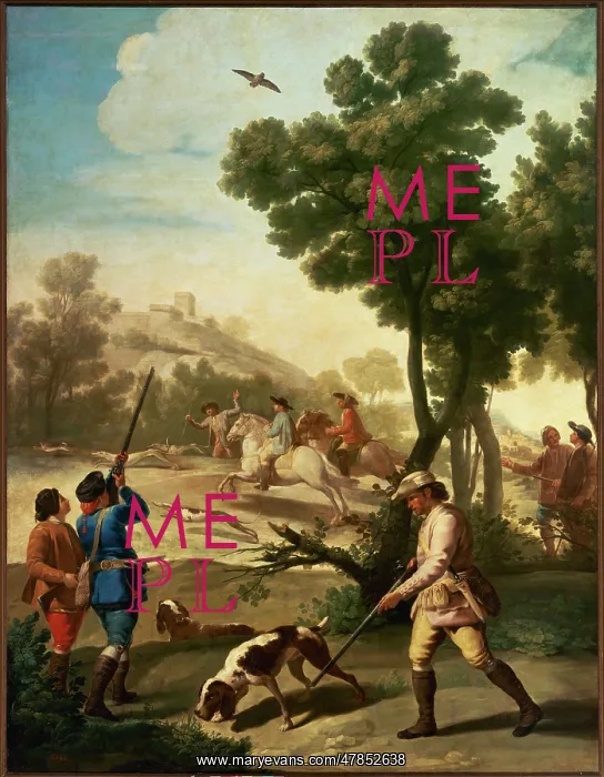 : Hunting Party, 1775, by Francisco de Goya : Hunting Party, 1775, by Francisco de Goya