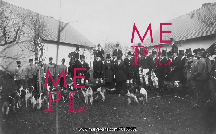 : Hunting party in Austria-Hungary, 1908 : Hunting party in Austria-Hungary, 1908