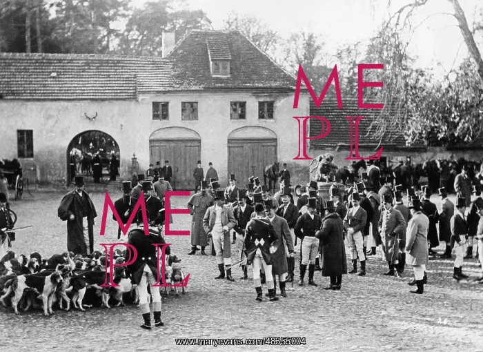 : Hunting party in Grunewald, 1892 : Hunting party in Grunewald, 1892