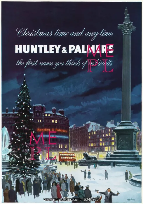 : Huntley and Palmers Christmas advertisement : Huntley and Palmers Christmas advertisement