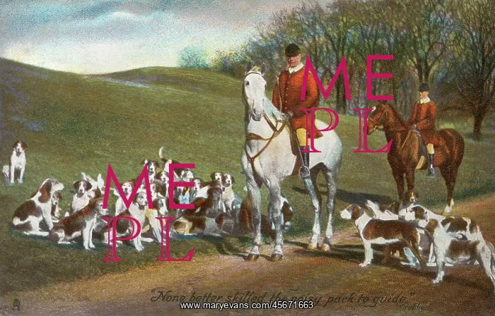: Huntsman onhorseback amid the hounds : Huntsman onhorseback amid the hounds