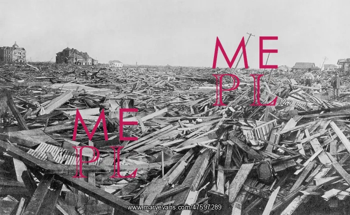 : Hurricane Damage, Galveston, 1900 : Hurricane Damage, Galveston, 1900