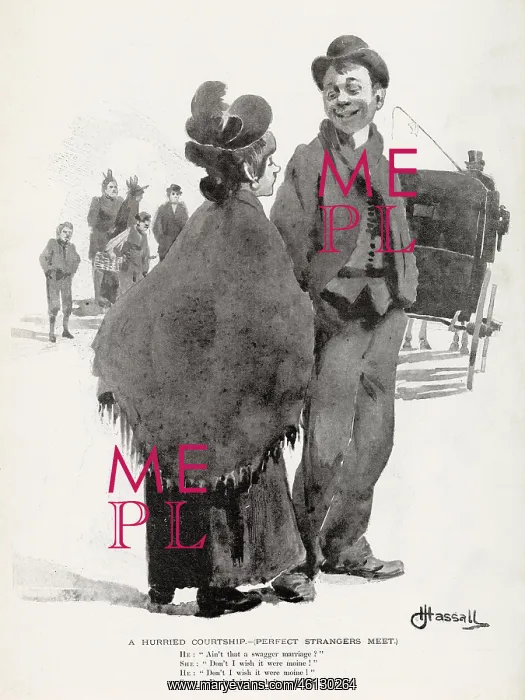 : A Hurried Courtship by John Hassall : A Hurried Courtship by John Hassall